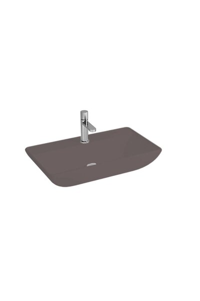 Newarc Domino Tezgah Üstü Batarya Delikli Lavabo Mat Antrasit 70X40X13,5Cm 50...