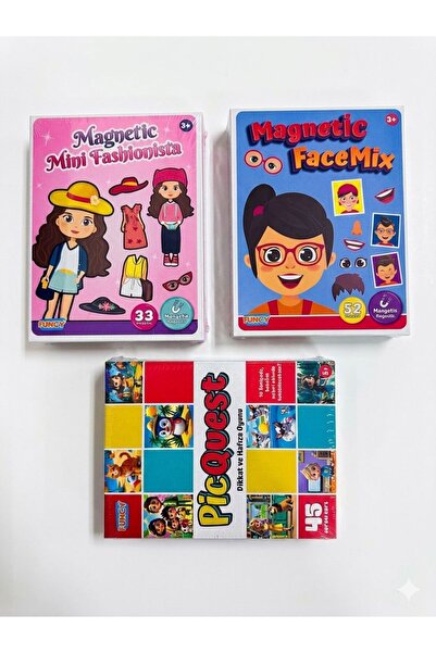 Online Eğlenceli Zeka ve Eğitici Kutu oyunu 3 lü set