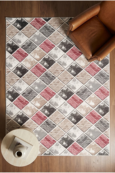 tropikal home Kaymaz Taban Modern Desen Yıkanabilir Leke Tutmaz Kolay Temizle...
