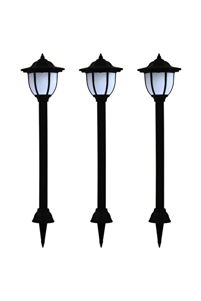 vidaxl Lampi solare de exterior cu LED, 3 buc, negru