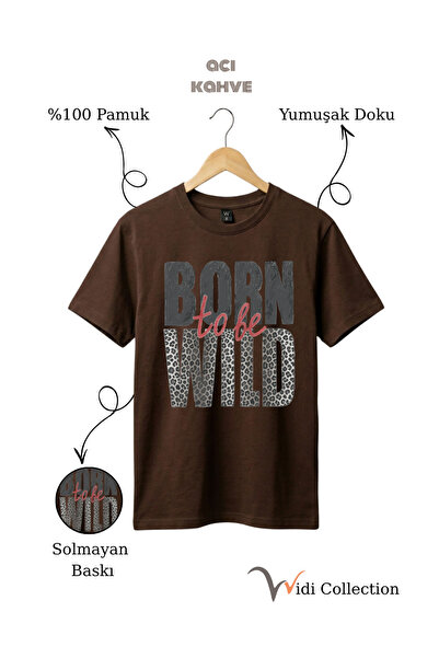 The Baski تي شيرت Born To Be Wild بنمط الفهد من Born To Be Wild مصنوع من القط...