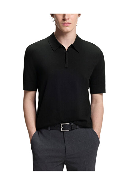 HUGO Ανδρικό San Peter Πλεκτό Polo Μαύρο 50536672-001