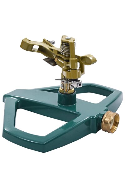 vidaxl Aspersor rotativ, verde, 21 x 22 x 13 cm, metal