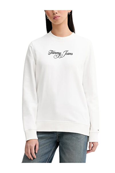 Tommy Hilfiger Γυναικείο Φούτερ Λευκό Tommy Jeans DW0DW21922-YBL