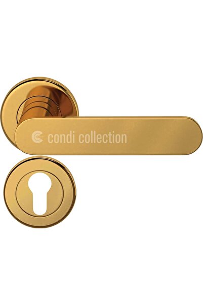 Condi Collection مقبض باب من الفولاذ المقاوم للصدأ PVD Gold Yale لعام 2021