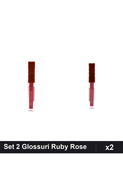 Makeup Set 2 Glossuri The Shimmer Ruby Rose, Nuante 03 06, Buze Lucioase Prof...