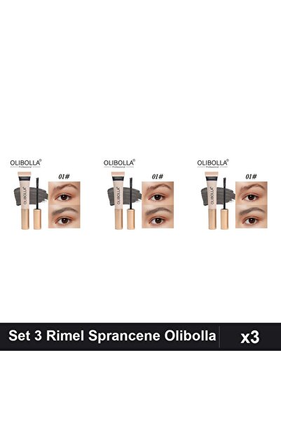 Makeup Set 3 Rimeluri Sprancene Olibolla #01 Espresso, Machiaj Profesional