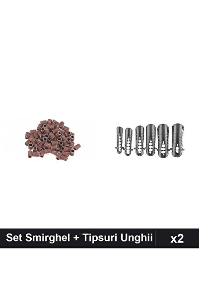 Makeup Set 2 Îngrijire Unghii - 20 Rezerve Smirghel 100 + 120 Tipsuri Reutili...