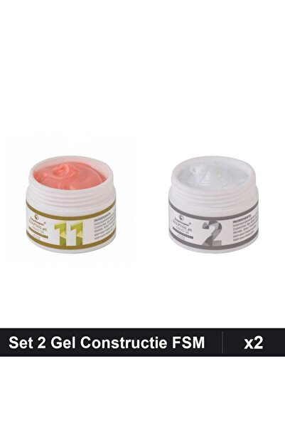 Makeup Set 2 Gel Constructie UV LED FSM 15g, Nuante 11 02, Constructie Unghii