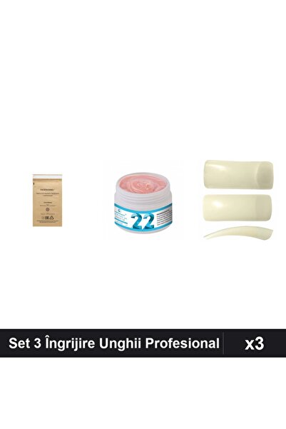 Makeup Set of 3 Nail Care, FSM Builder Gel 15g, 100 Natural Tips, Sterilizati...