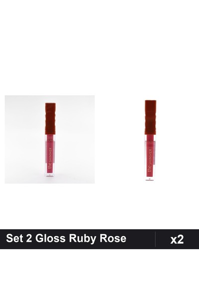Makeup Set of 2 Lip Glosses The Shimmer Ruby Rose, Shades 04 and 06, Intense ...