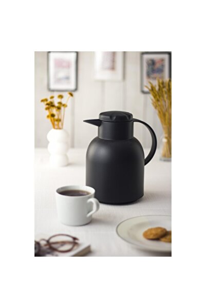OSKA GLOBAL 1 LT Thermal Insulated Tea and Cold Water Thermos Black (Keeps wa...
