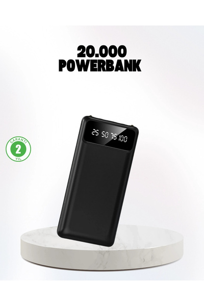 Genel Markalar Çoklu Güvenlik Korumalı 20.000 mAh Powerbank Fener Özellikli