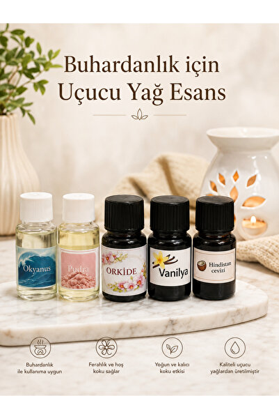 Uçucu yağ , Esans 5'li Çamaşır yolunda kullanilabilir