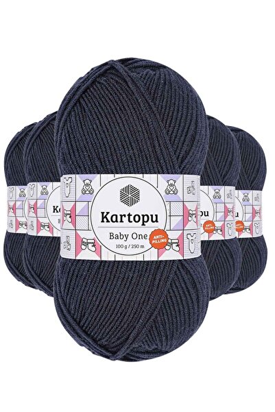 atastore2017 5 Pieces Baby One Non-Pilling Hand Knitting Yarn Wool Navy Blue ...