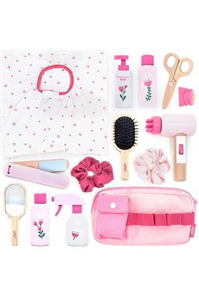 UMU Toys Set de joacă de rol din lemn: La coafor