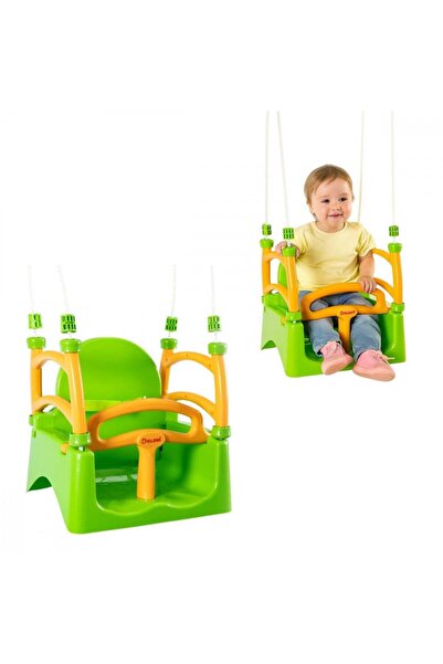 Doloni Leagan suspendabil 3 in 1 pentru copii Green/Orange cu suport spate, o...