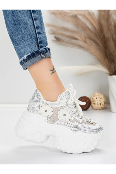 mei Pantofi Sport Dama cu Platforma 6166-87 Alb