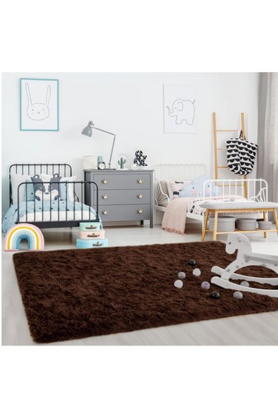 EHOME Fluffy Rug Carpets Shaggy Area Rug Indoor Floor Mats Fuzzy Carpet Comfy Cut Rug Bedside Mat 4ft*5ft