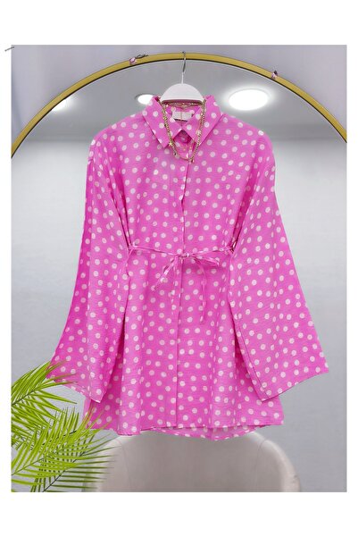 YEDİLALE Benekli̇ Hidden Button Belted Tunic