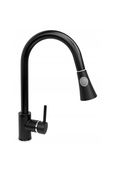 Granitan Baterie Pivotanta Granitan, Dus Extractibil, Alama, Negru
