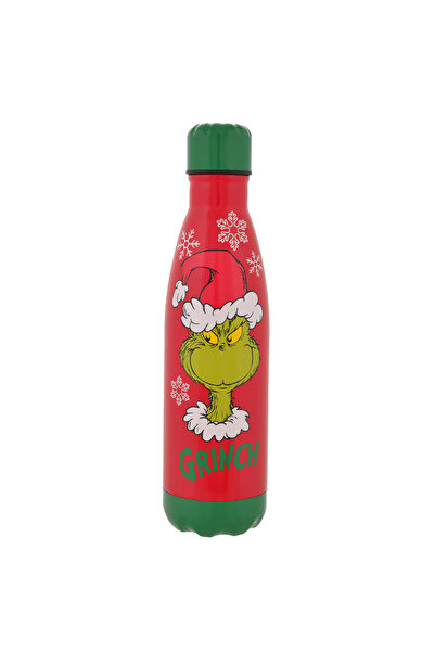 HELLGRINCH Water Bottle - Red Thermos with Christmas Grinch Design 500ml