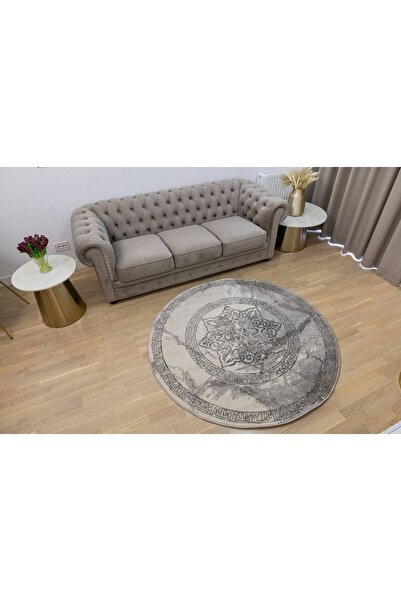 OEM Covor Beenom , grey/white, round - 200 x 200 cm