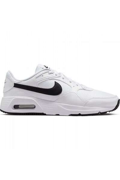 Nike Air Max SC sneakers, Leather and mesh, white/black, 10