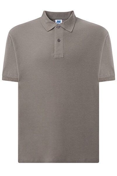 JHK Tricou polo bărbătesc Milan, bumbac 100%, zinc