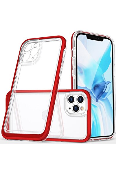 Hurtel Husă 3 în 1 transparentă pentru iPhone 11 Pro Max, cu ramă de protecți...