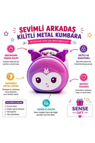 Sense Kilitli Metal Kumbara S-291-MO