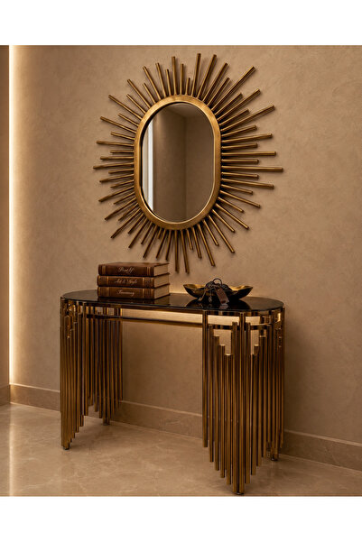 VOVOKO 90 cm GOLD DRESUAR AYNA SET