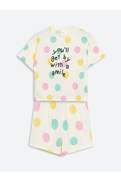 LC Waikiki I Zero Roba Collar Girl's Shorts Pajama Set from Freezen Store