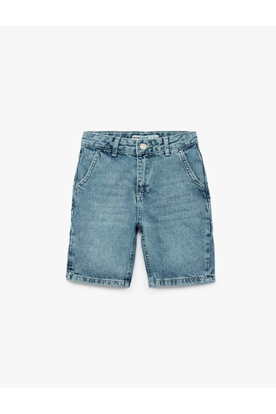 Koton Pamuklu Cep Detaylı Denim Şort