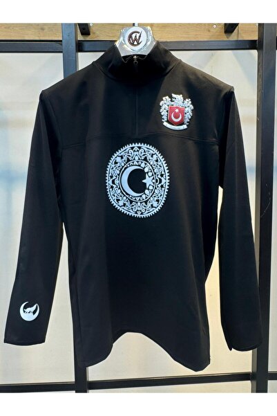 CLAW UP WORK Turkey Pvc Emblem Printed Black Sweatshirt
