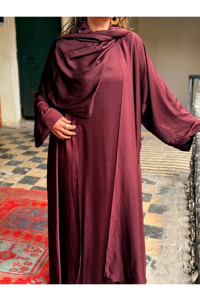Premium Set Abaya Ultra Soft (abaya, jile, şal ve kuşak)