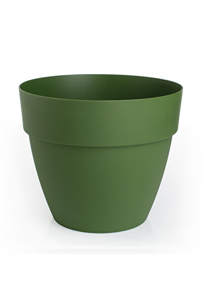 Zumzeria Ghiveci de flori din plastic verde cu drenaj Ø30x25cm - 12L