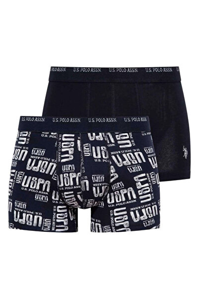 U.S. Polo Assn. Men's Navy Blue - Printed 2-Piece Boxers 80350ınt