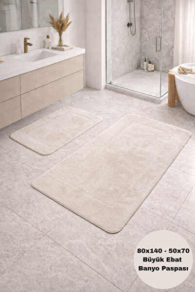 AVANTAJ Melinza Vizon Yumuşak Yüzeyli Deri ve Kaymaz Tabanlı Modern Banyo Pas...