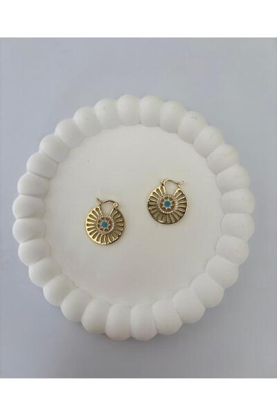 XUPING JEWELRY Özel Seri Mavi Taşlı Yıldız Gold XP Küpe