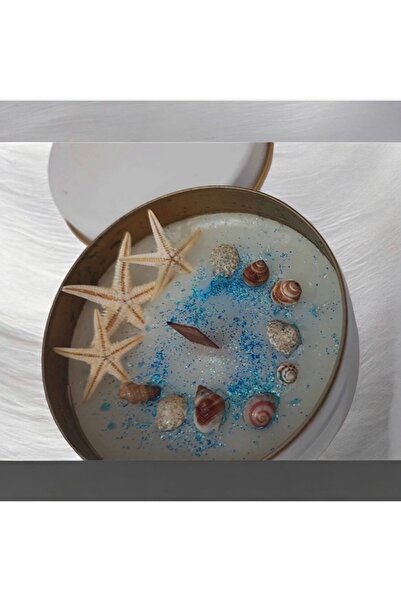 Lumera Candle Metal kutuda deniz esintisi el yapımı kokulu dekoratif mum