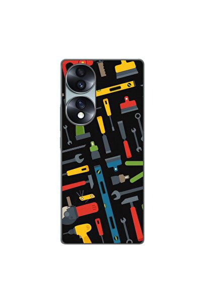 OEM Husa compatibila cu Honor 70 Silicon Gel Tpu Model Unelte Pattern