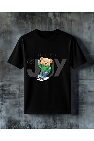 COMVİCHO Lean into Joy Ayicik Icecek Printed Oversize T-Shirt