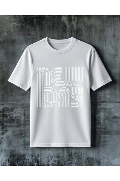 COMVİCHO Bos Beyaz 85 Printed Oversize T-Shirt