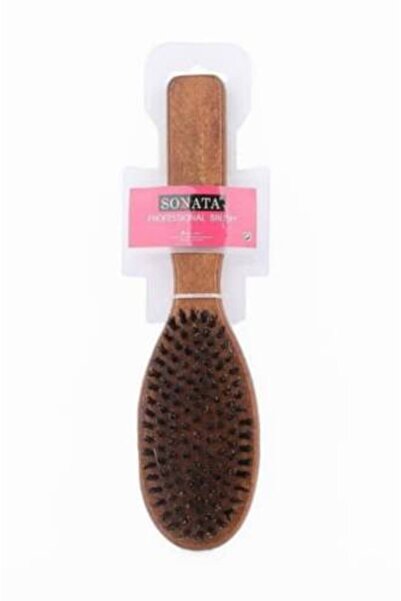 SONATA Wooden Hairbrush with Boar Bristles
