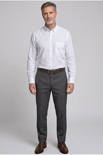 AtlasGiyim Erkek Regular Fit Uzun Kol Cepli Cotton Gömlek
