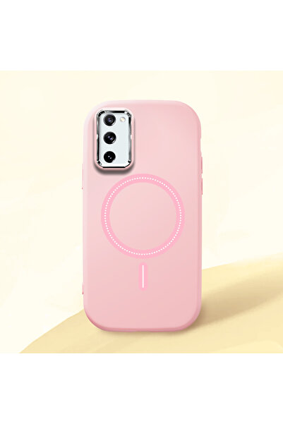 SLIMFELT Samsung Galaxy S20 FE 4G/5G Uyumlu Yüksek Kalite Sade Düz Renk Daire...
