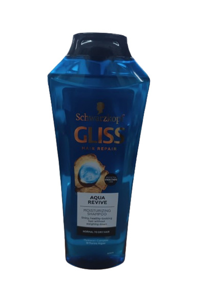 Schwarzkopf Gliss Aqua Revive Shampoo with Seaweed and Hyaluron Complex for N...