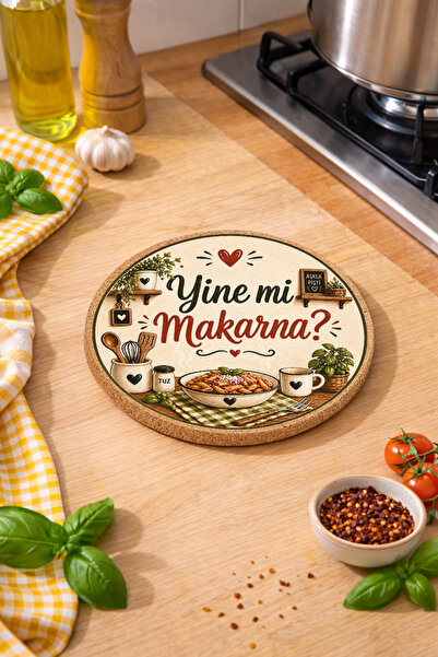 iyi fikirler Yine Mi Makarna? Esprili Mantar Nihale Tencere Tava Altlığı 19cm...