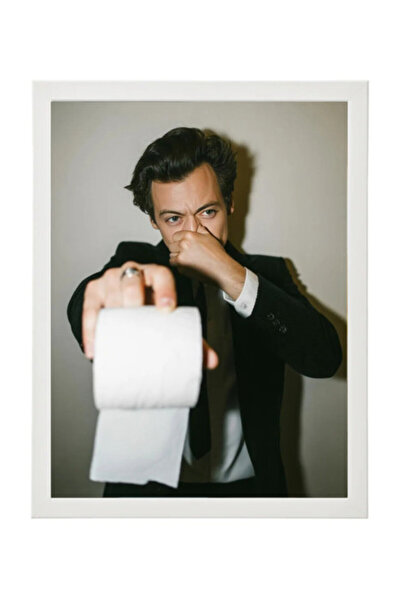 Boomah Accessories Harry Styles Funny Bathroom Framed Poster 30x40 cm – Toile...